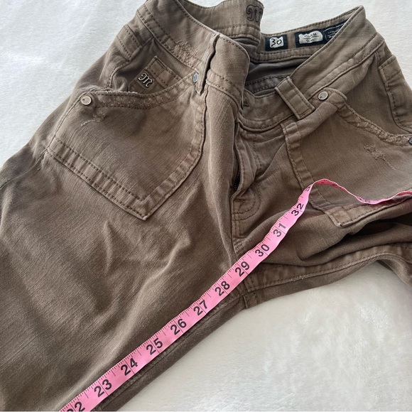 Miss Me Mid Rise Skinny Distressed Utility Jeans in Army Green - Picture 14 of 14